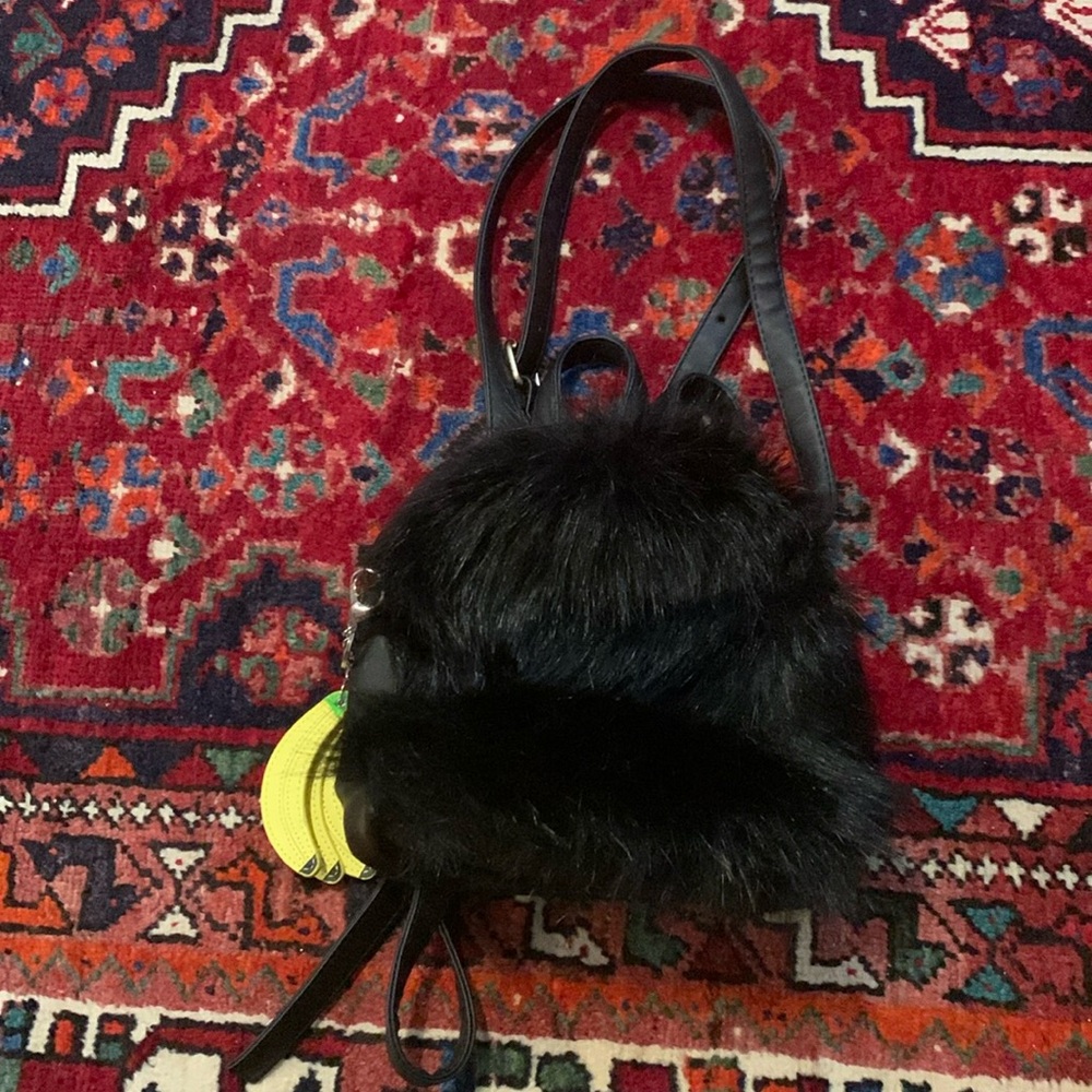 Mini black backpack